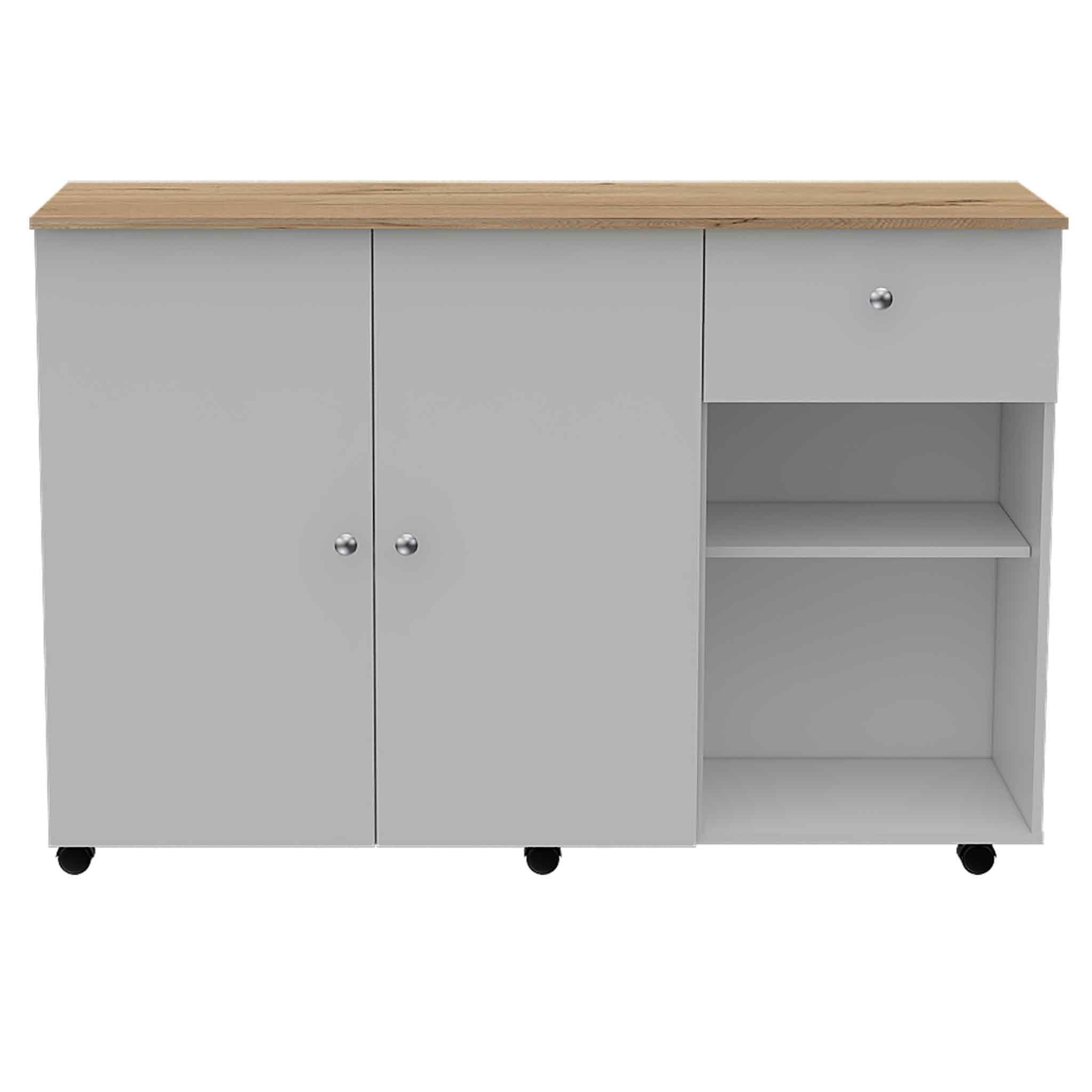 White Syros Kitchen Island Depot